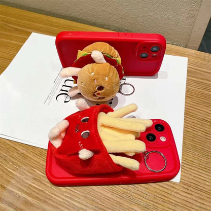 Cartoon Burger & Fries Silicone Case