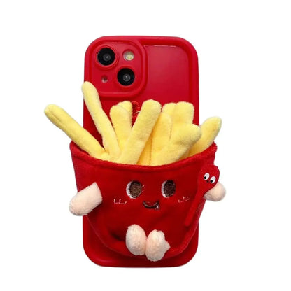 Cartoon Burger & Fries Silicone Case